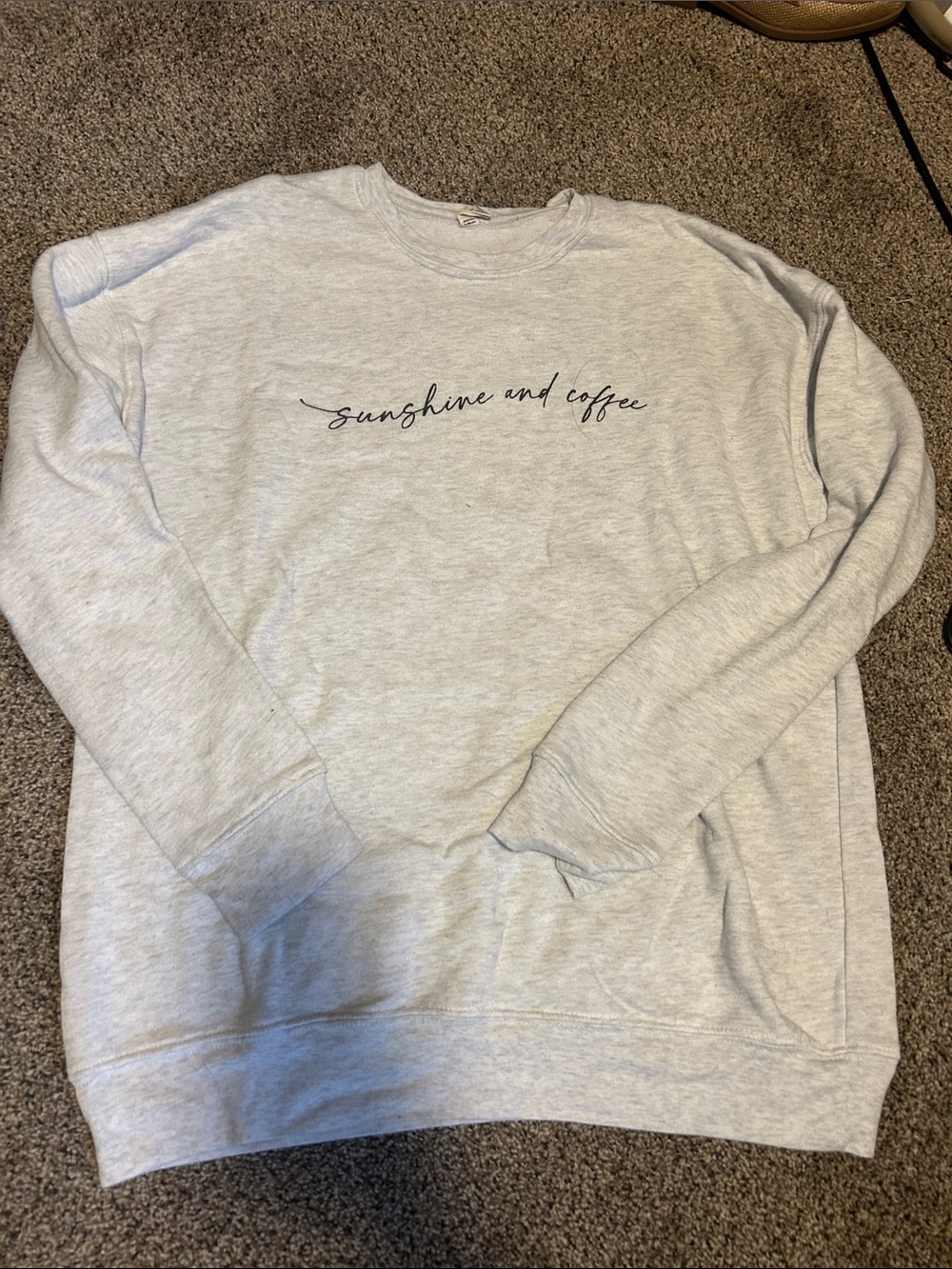 Sunshine and Coffee Light Gray Women’s Sweatshirt